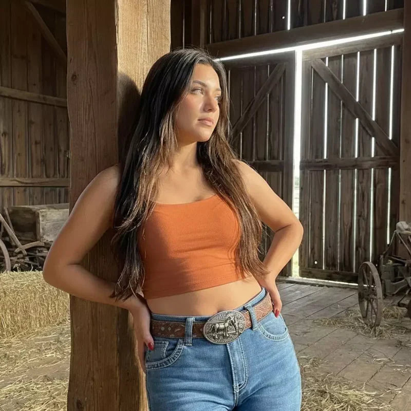 Fivela Cowgirl com Canivete Secreto
