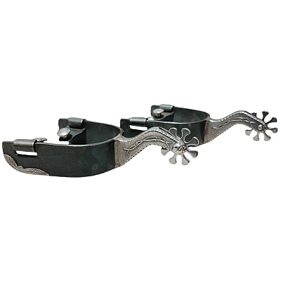 Espora Vinagre Billy 1 ¼” Preta com Detalhe e Roseta 3077 Inox