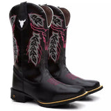 Bota Texana Feminina “Cara de Boi” Rosa
