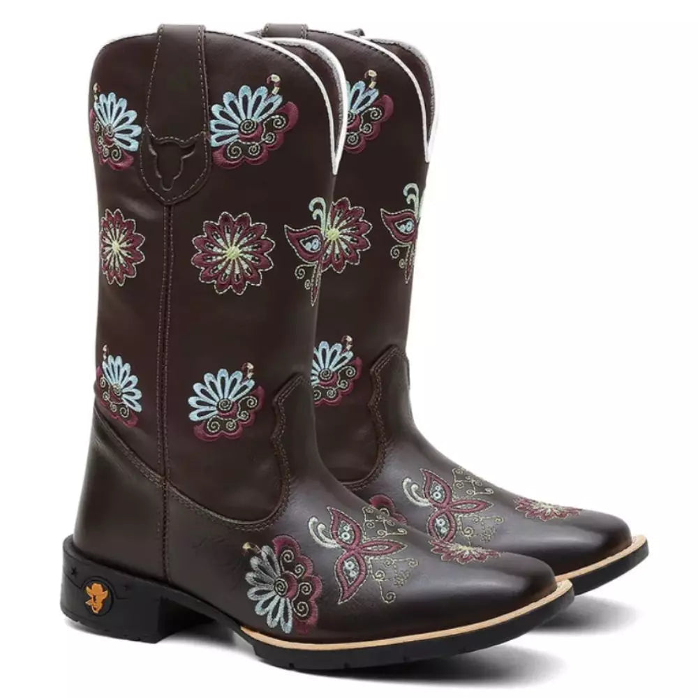 Bota Texana Feminina “Mandala Azul”