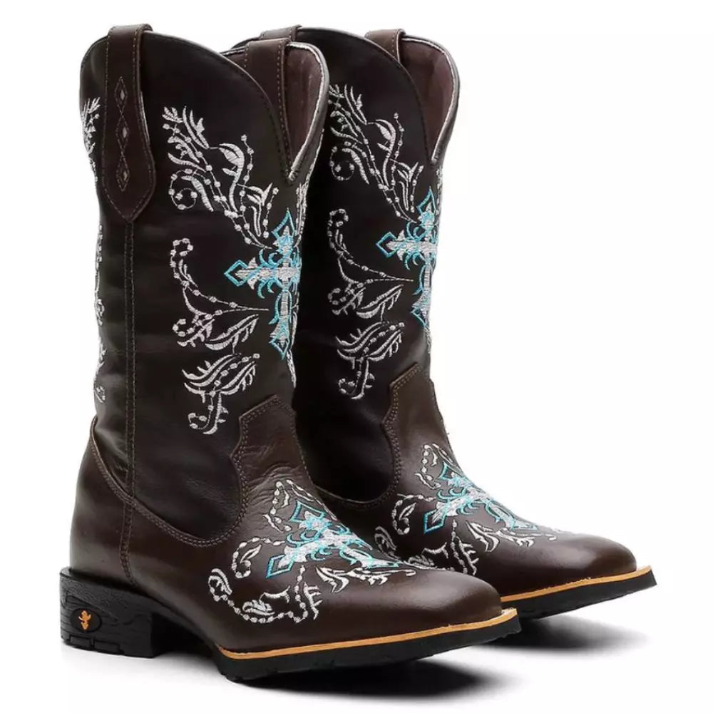 Bota Texana Feminina “Cruz Azul”