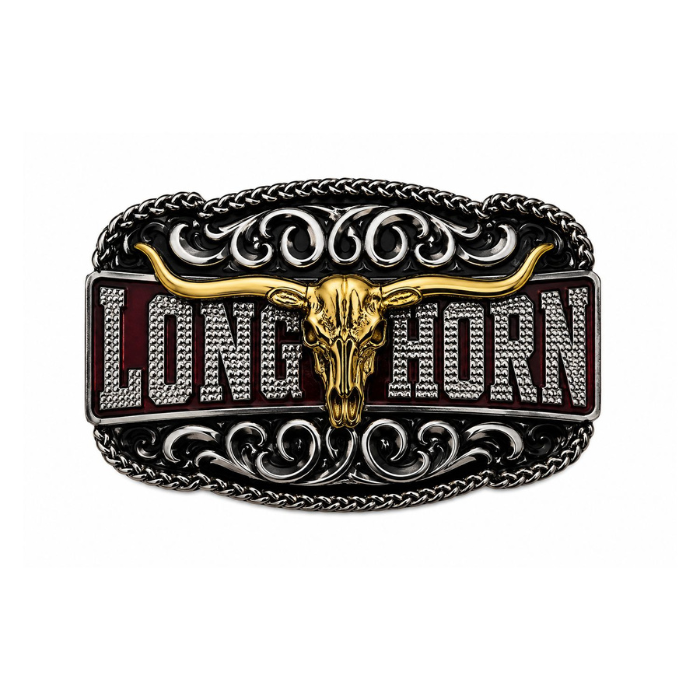 Cinto Country Longhorn Premium – Estilo Cassino