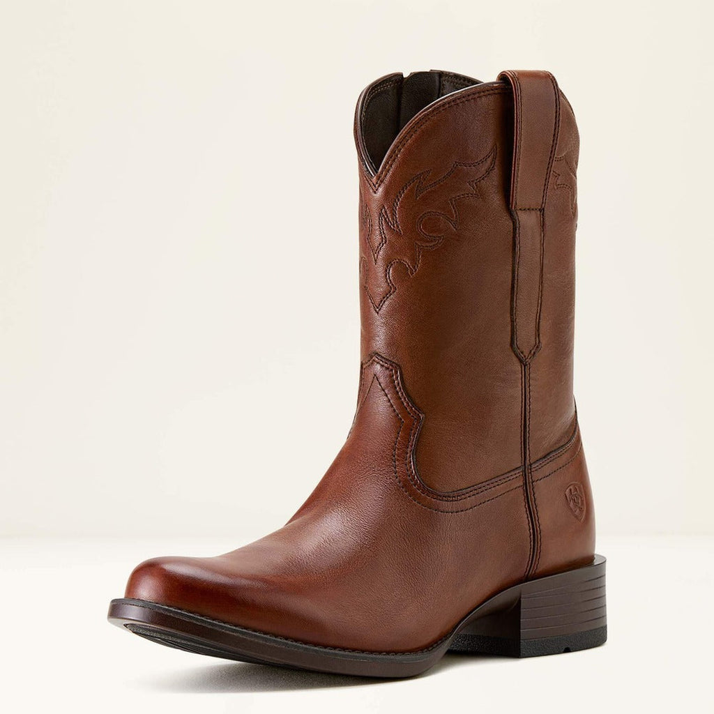 Bota Ariat Masculina Roper Couro Bovino Solado Borracha Importada 10063982