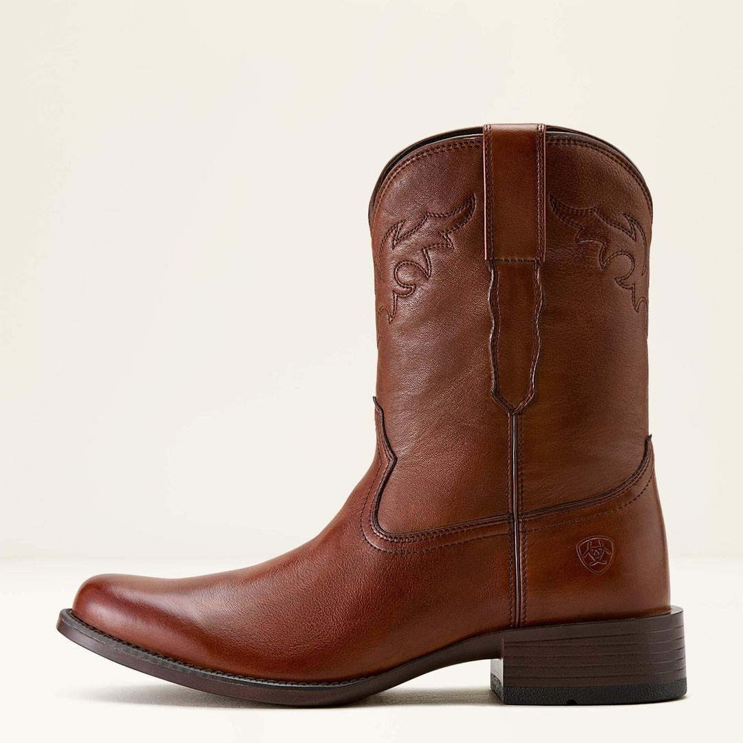 Bota Ariat Masculina Roper Couro Bovino Solado Borracha Importada 10063982