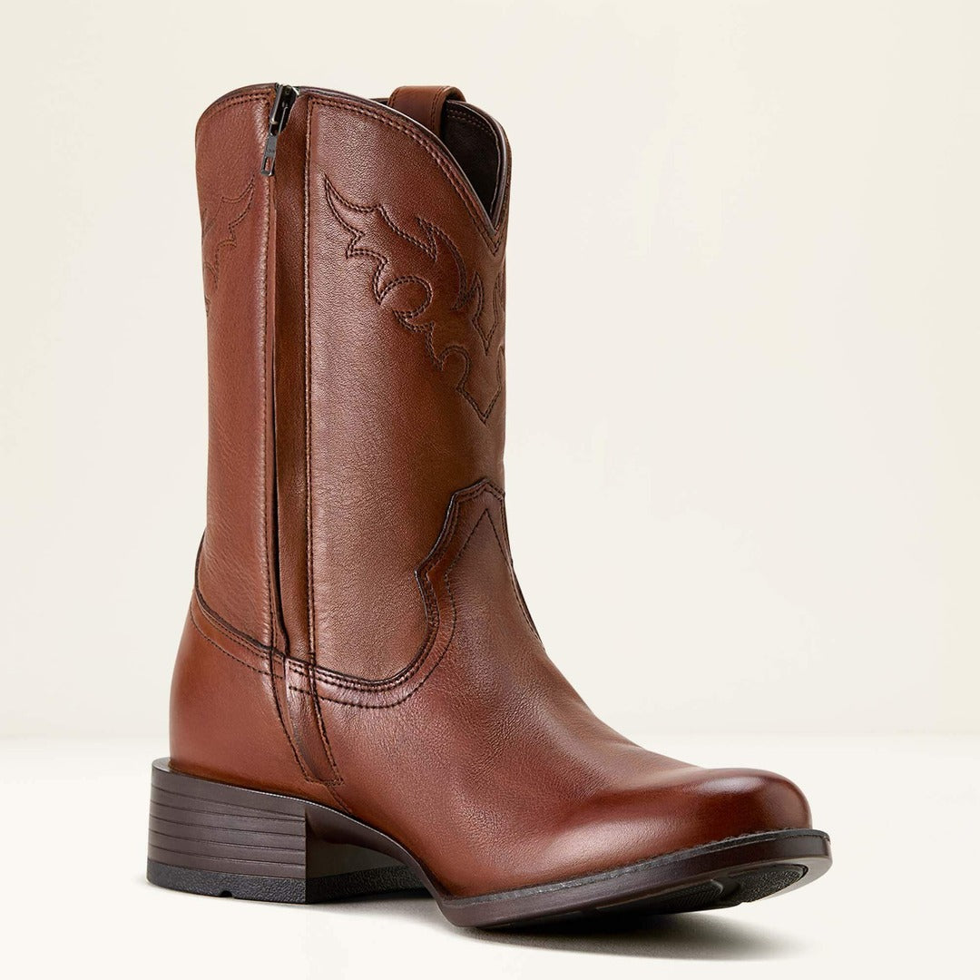Bota Ariat Masculina Roper Couro Bovino Solado Borracha Importada 10063982
