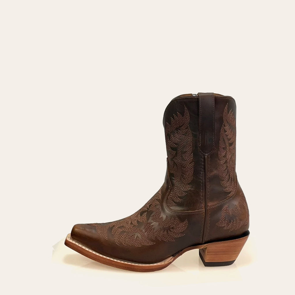 Bota Feminina Texas Center Atlanta Bico Fino Couro Bovino Nacional 269801-CC