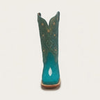 Bota Feminina Texas Center Bico Quadrado Couro de Arraia Nacional 266406-ARC