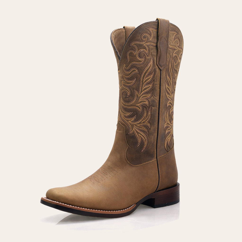 Bota Feminina Texas Center Bico Quadrado Dallas Creme 263208-CP