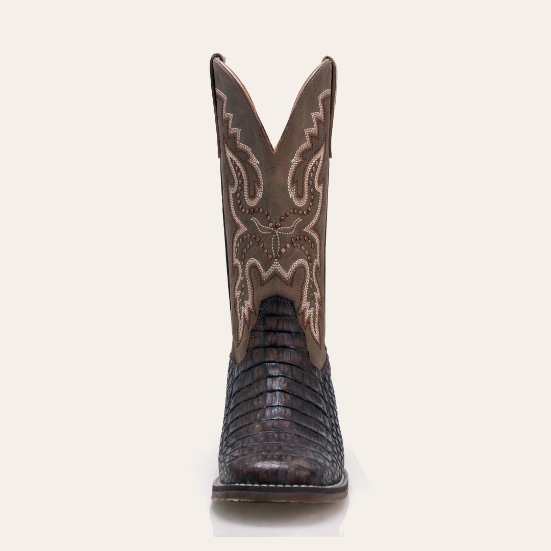 Bota Feminina Texas Center Bico Quadrado Jacaré Tabaco 263206-CF