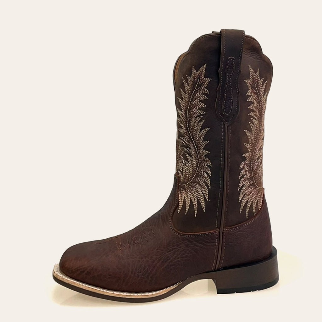Bota Feminina Texas Center Dakar Bico Quadrado Couro Cabeça Solado Borracha Nacional 266402-CBF