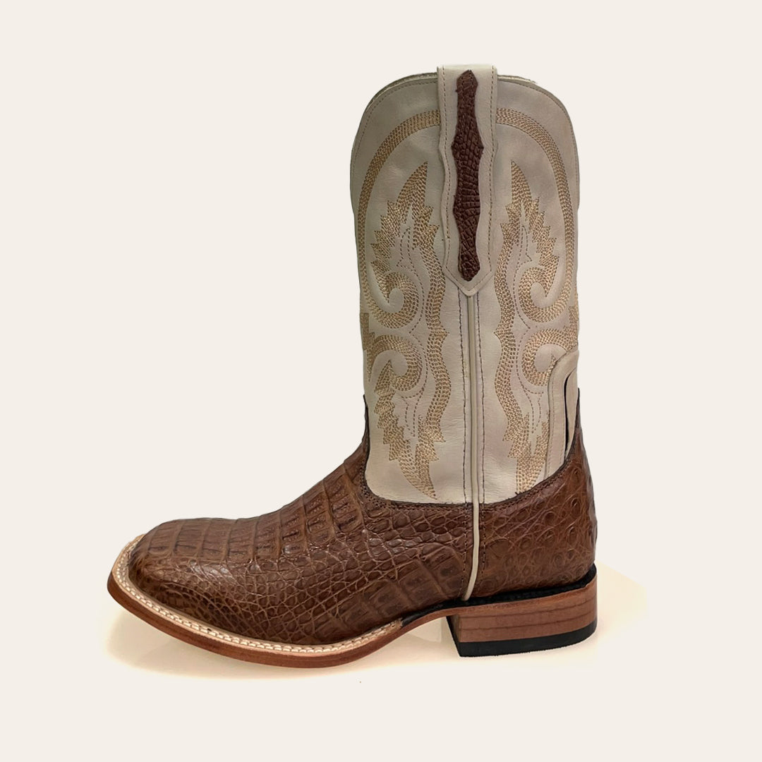 Bota Masculina Texas Center Bico Quadrado Couro Jacaré Nacional 261507-JC
