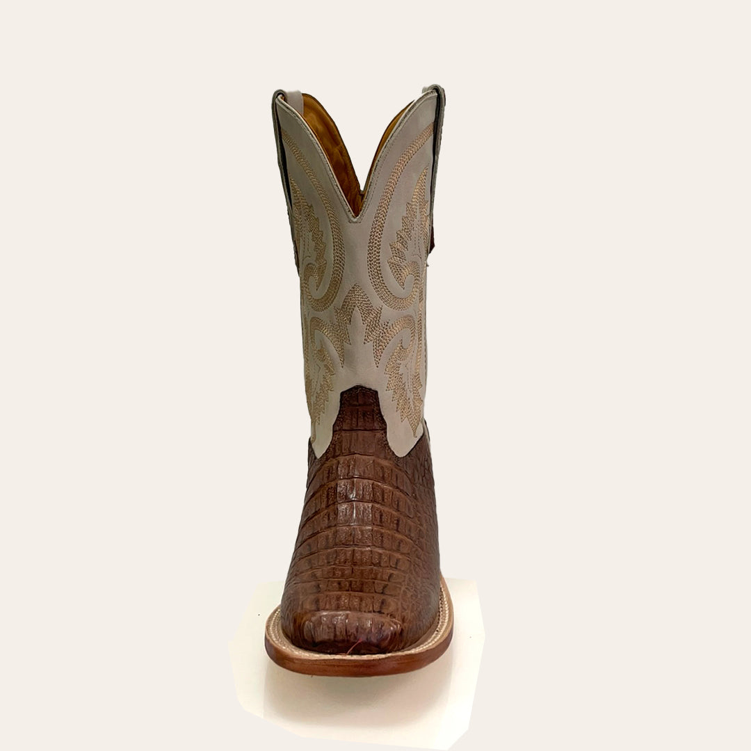 Bota Masculina Texas Center Bico Quadrado Couro Jacaré Nacional 261507-JC