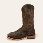 Bota Masculina Texas Center Bico Quadrado Couro Jacaré Nacional 266505-JC