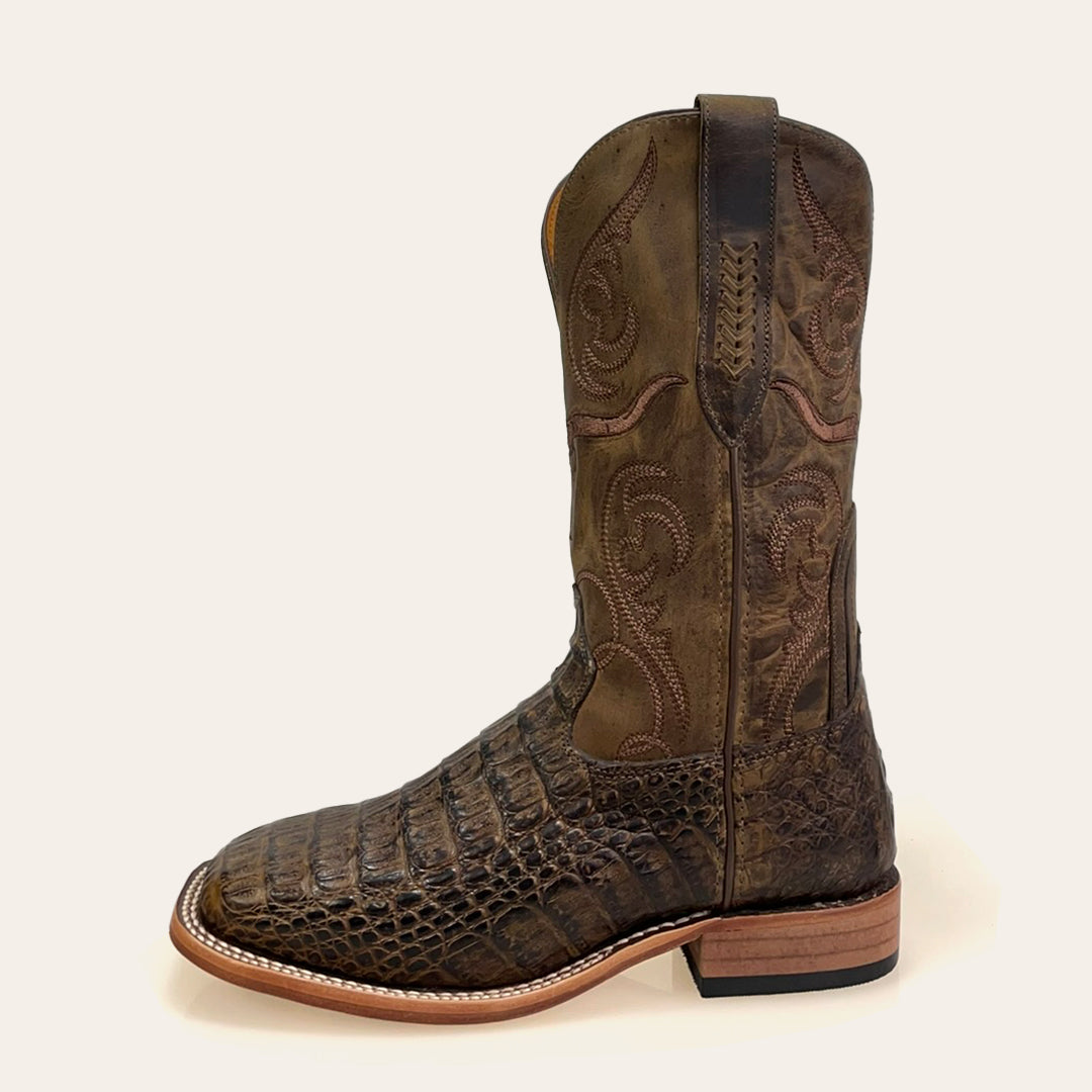 Bota Masculina Texas Center Bico Quadrado Couro Jacaré Nacional 266505-JC