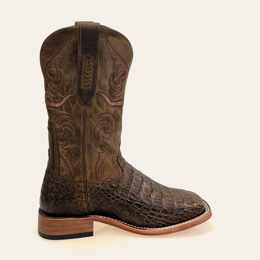 Bota Masculina Texas Center Bico Quadrado Couro Jacaré Nacional 266505-JC