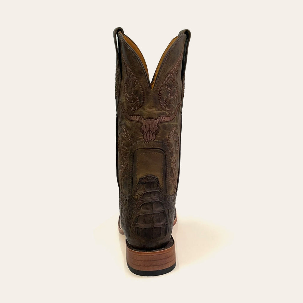 Bota Masculina Texas Center Bico Quadrado Couro Jacaré Nacional 266505-JC