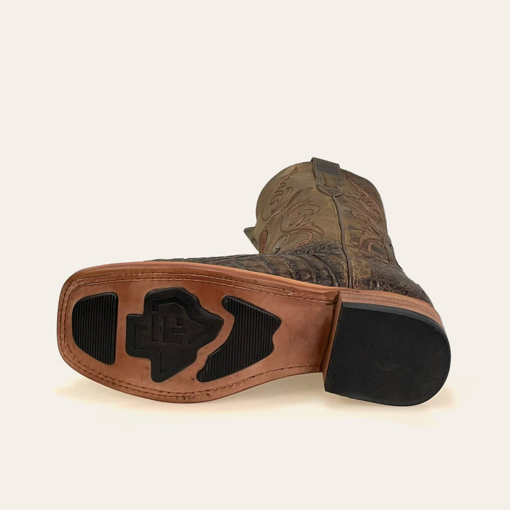 Bota Masculina Texas Center Bico Quadrado Couro Jacaré Nacional 266505-JC
