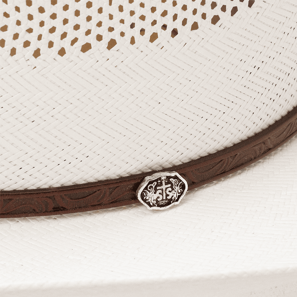 Chapéu Resistol 20X Cross Tie Palha Shantung Cowboy Hat Importado RSCTIE