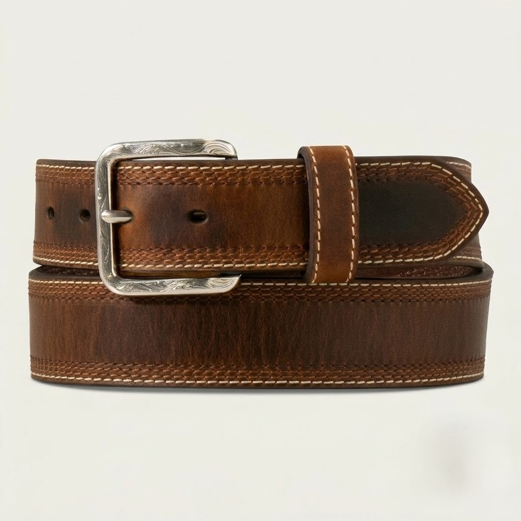 Cinto Ariat Masculino Fivela Trabalhada Importado A1043102