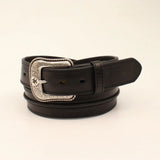 Cinto Ariat Men's Black Half Center Bump Western Belt A1019401