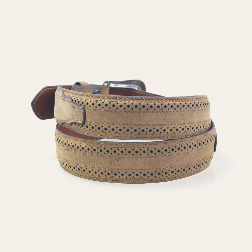 Cinto Ariat Men's Brown Perforated Leather Belt A10004667