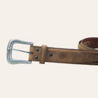 Cinto Ariat Men's Brown Perforated Leather Belt A10004667
