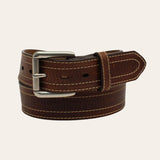 Cinto Ariat  Mens Double Stitch Leather Belt Brown  A1038002