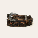 Cinto Feminino Double J Saddlery Vintage Bordado Couro Importado B1077A