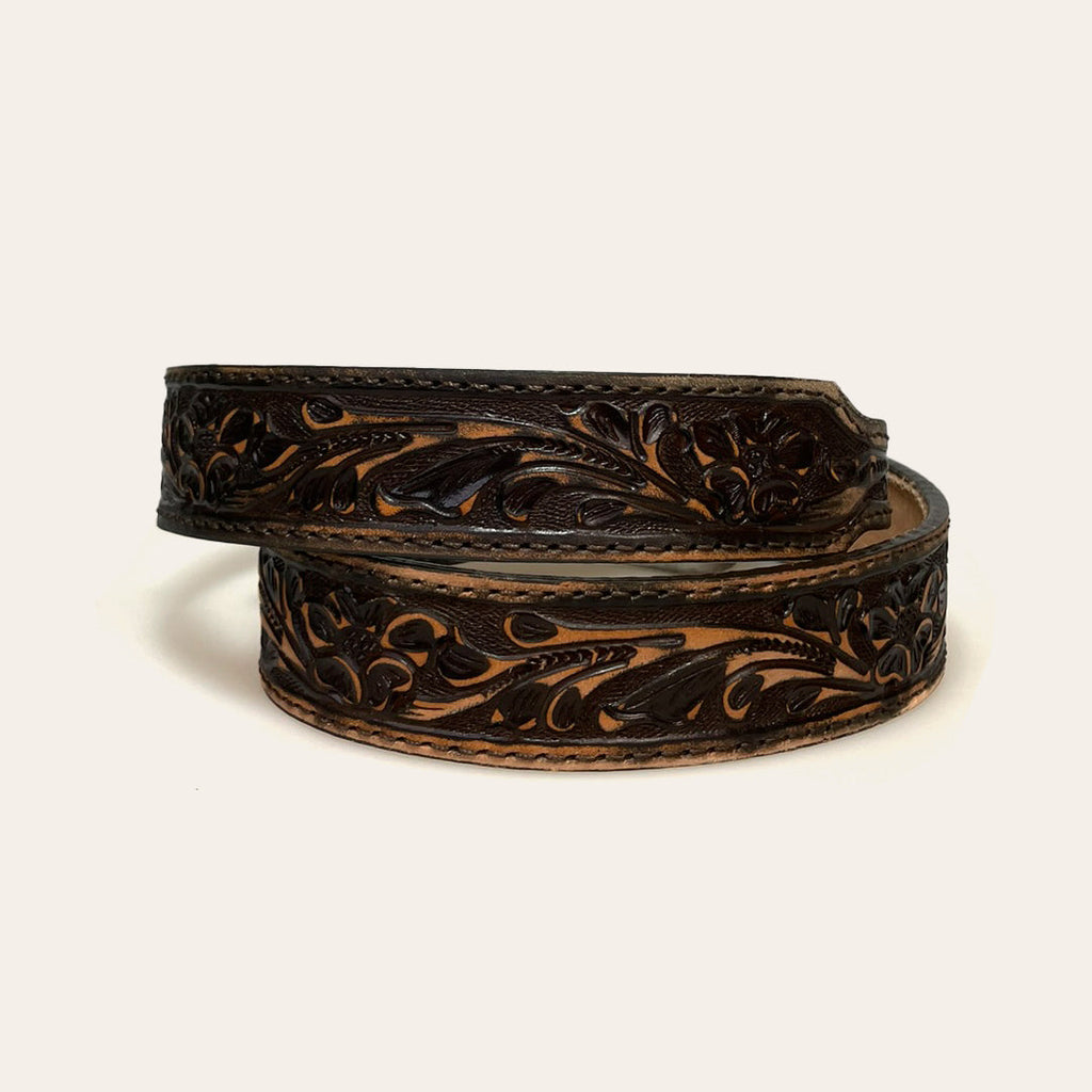 Cinto Feminino Double J Saddlery Vintage Bordado Couro Importado B1077A