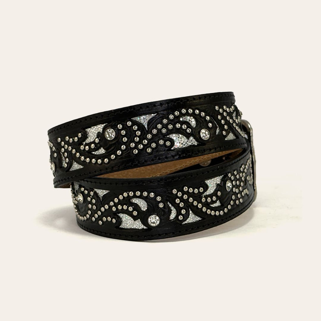 Cinto Paul Western Couro Strass e  Tachinha 447