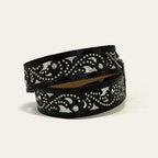 Cinto Paul Western Couro Strass e  Tachinha 447