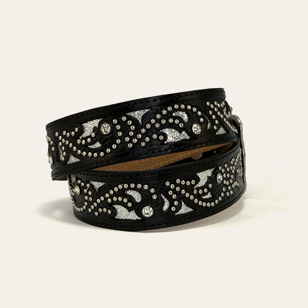 Cinto Paul Western Couro Strass e  Tachinha 447