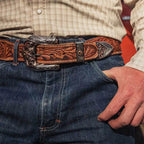 Conjunto de fivela Montana Silversmiths Cowboy Classic de 3 peças 53310