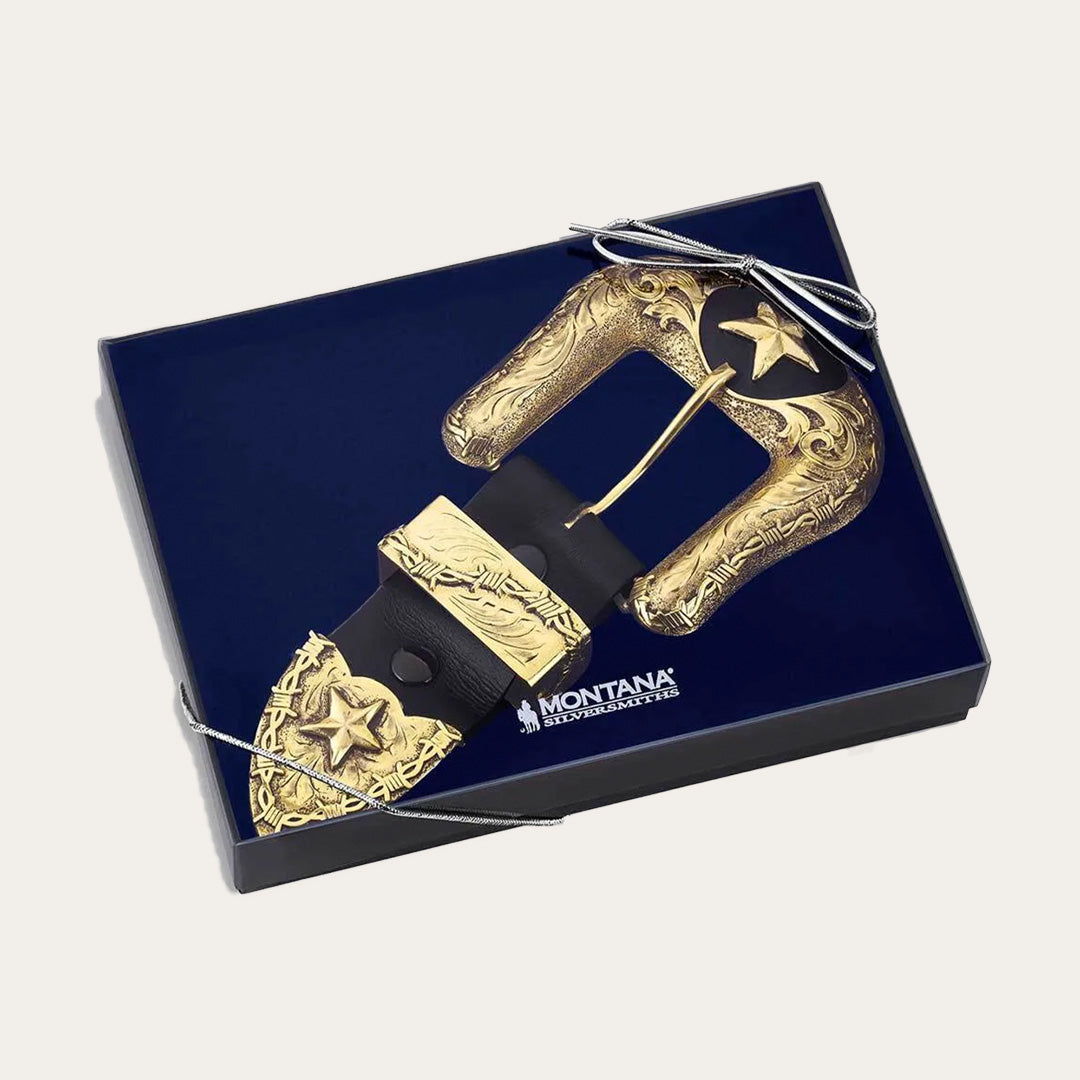 Conjunto de fivela Montana Silversmiths Lonestar de 3 peças 53410