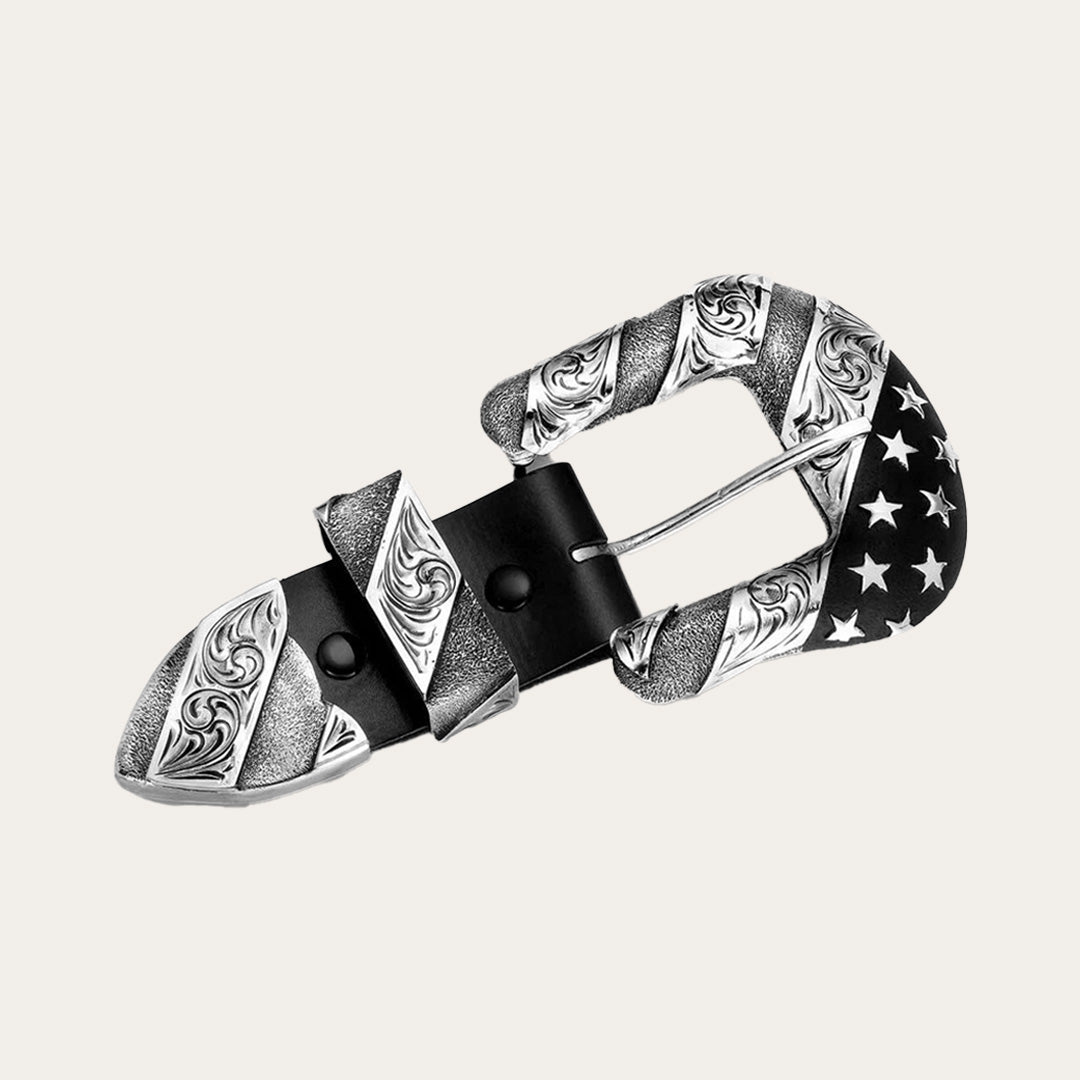 Conjunto de Fivela Montana Silversmiths Patriótica de 3 peças