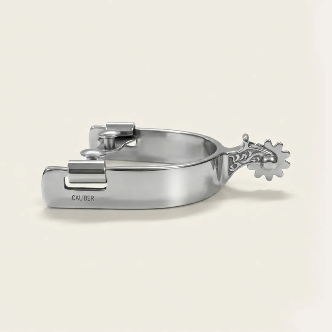 Espora Caliber Topete 3/4 Arco Bordada Inox 6037
