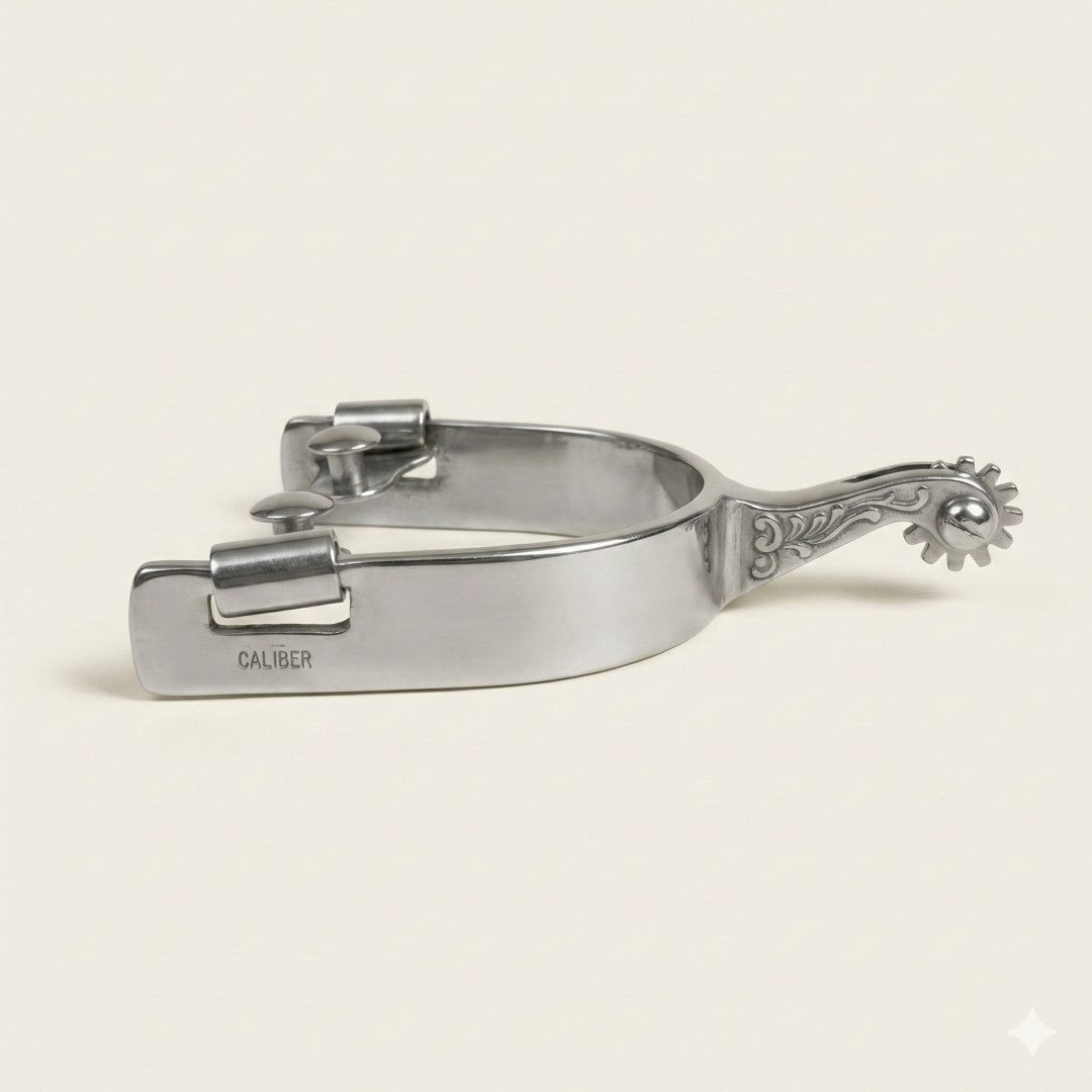 Espora Caliber Cão Médio 3/4 Bordada Inox 6168