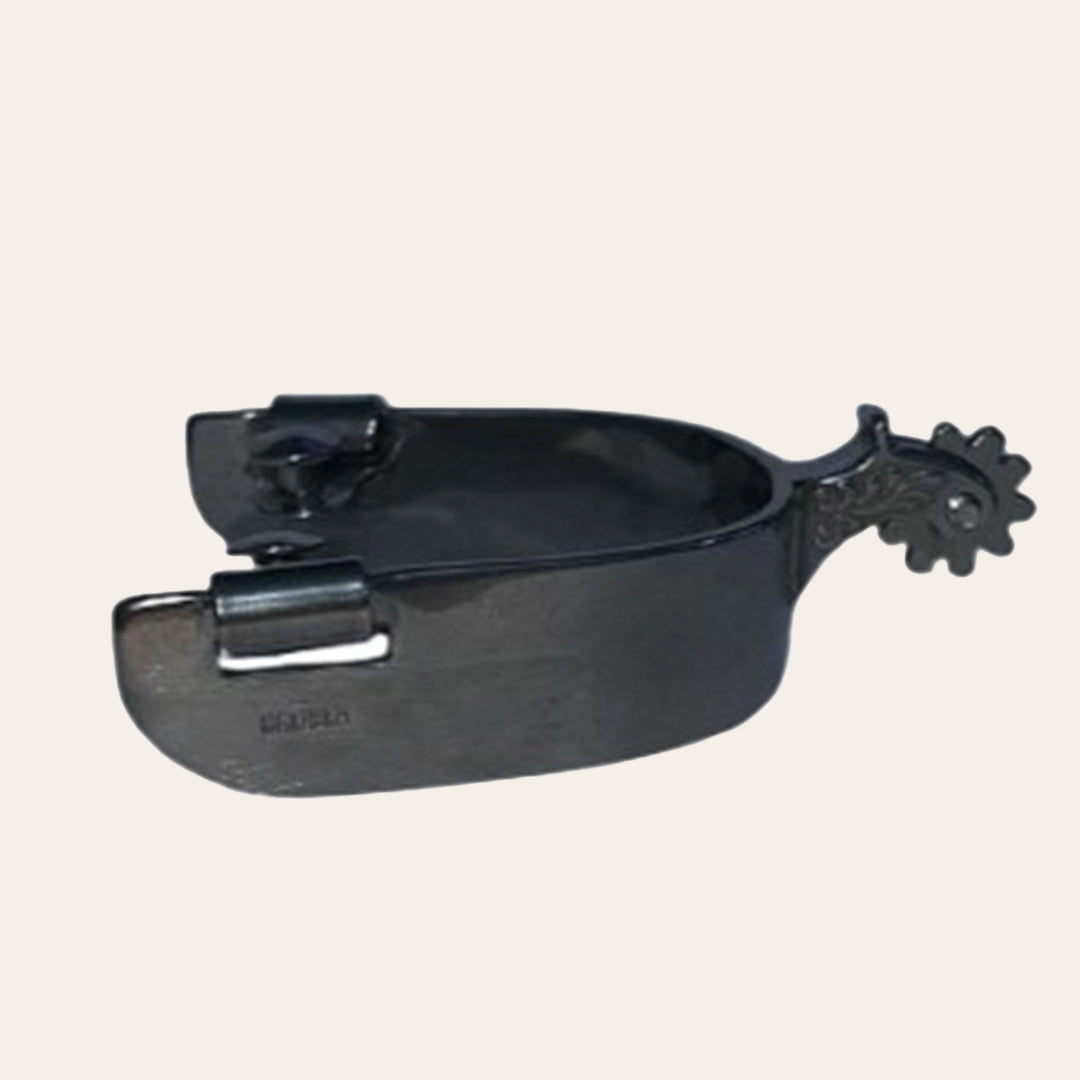 Espora Caliber Topete Curto 1 1/4 Inox Cão Bordado Roseta 8637